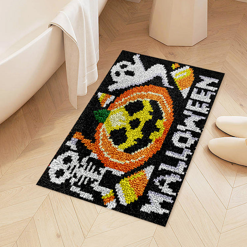 Pumpkin & Ghost Halloween Latch Hook Rug Kit