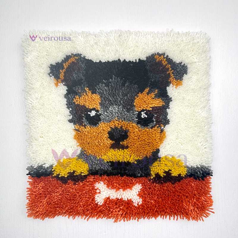 Yorkshire Terrier Puppy Latch Hook Pillow Kit