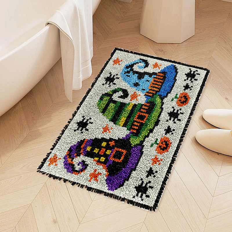 Witch's Hats Halloween Latch Hook Rug Kit