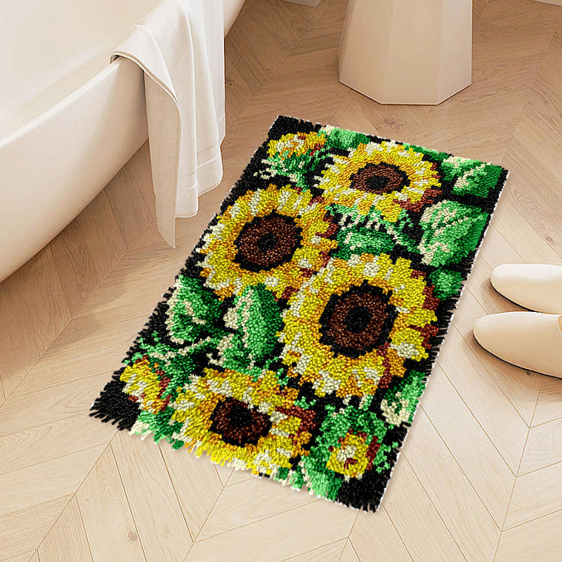Blooming Sunflowers Latch Hook Rug Kit