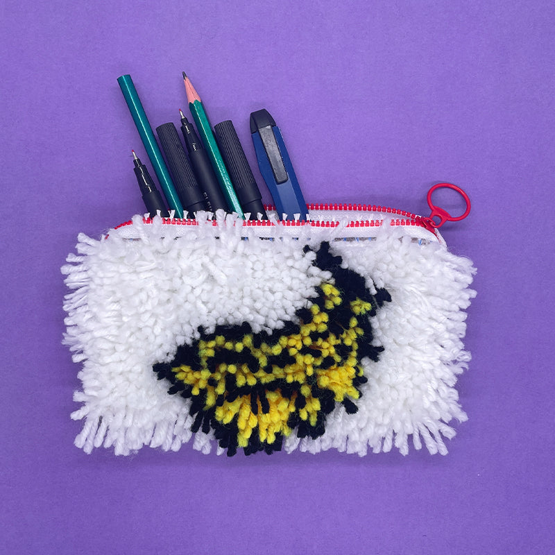 Strawberry Banana and Heart Pencil Case Latch Hook Kit