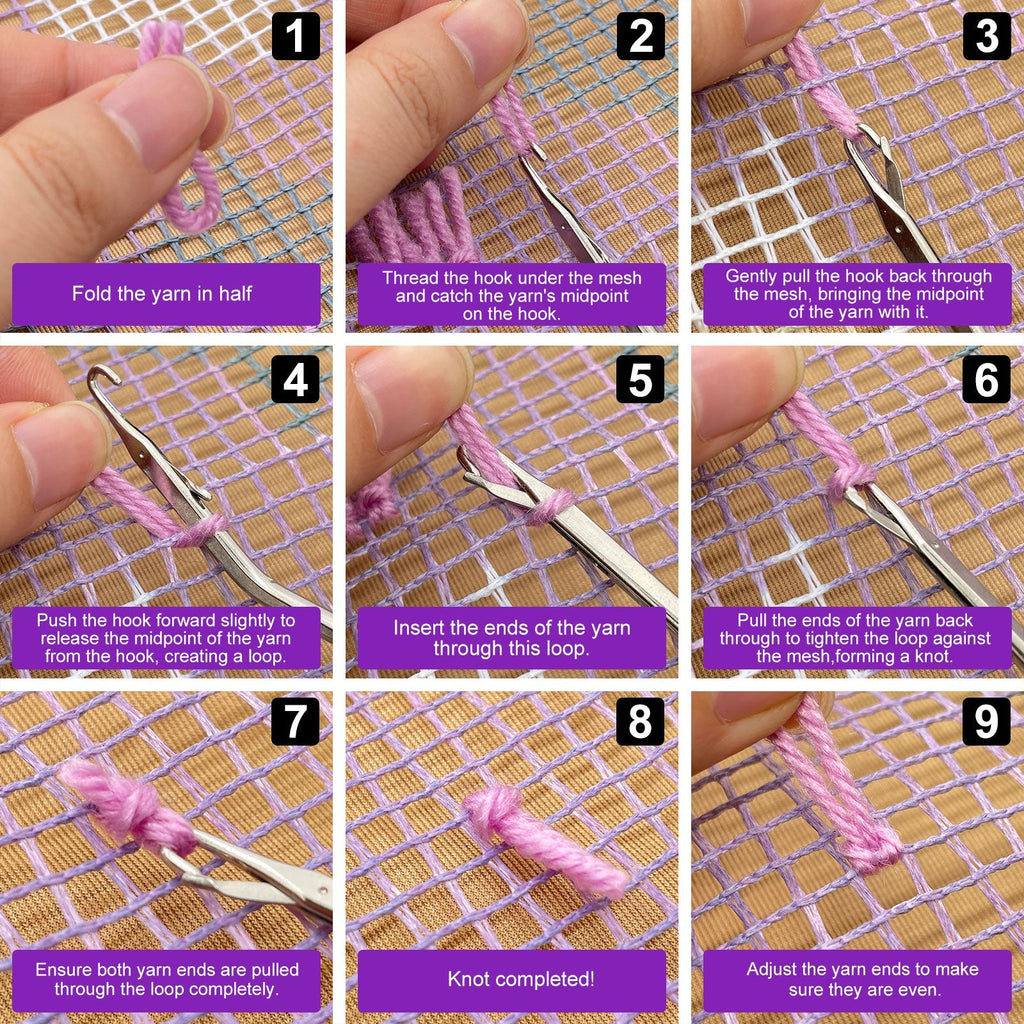 Tropical Flamingos Latch Hook Pillow Kit