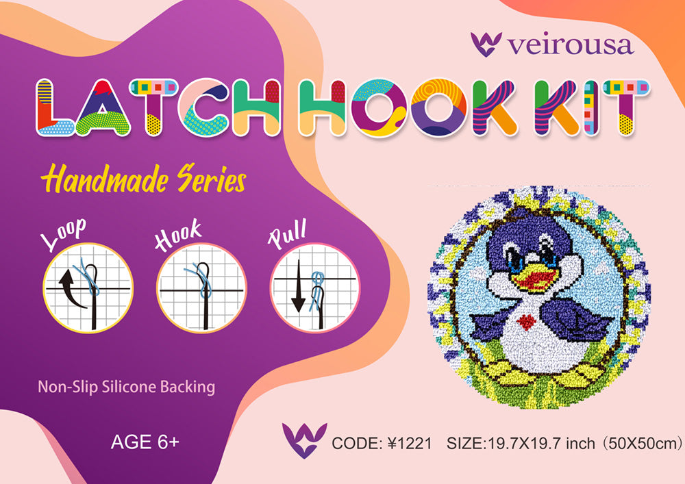 A Duckling's Joyful Day Latch Hook Rug Kit