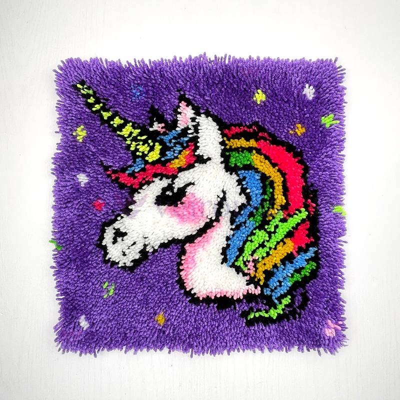Unicorn Prince Latch Hook Pillow Kit