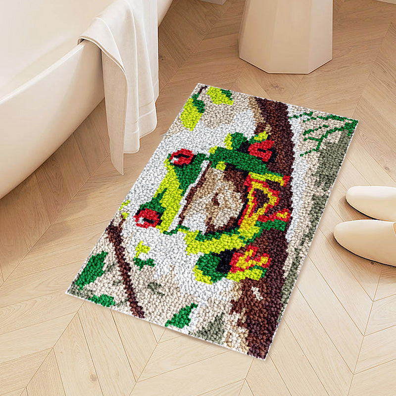 Forest Frog Latch Hook Rug Kit