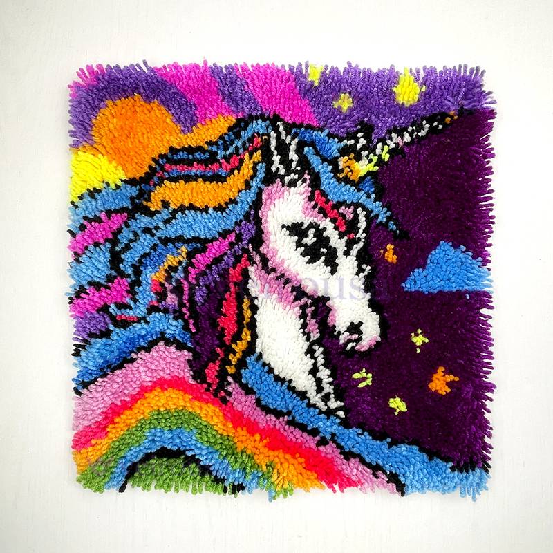 Unicorn Prince Latch Hook Pillow Kit