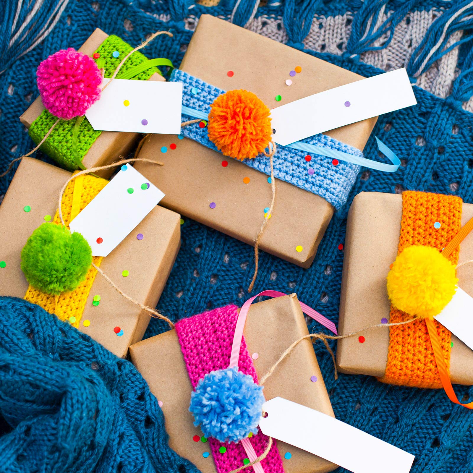 15 Colors 4-Ply Pre-cut Yarn for Latch Hook DIY Craft Projects