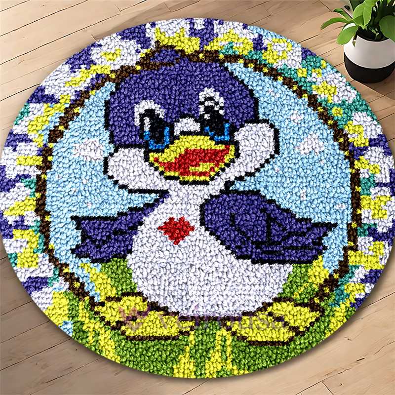 Veirousa A Duckling's Joyful Day Latch Hook Rug Kit