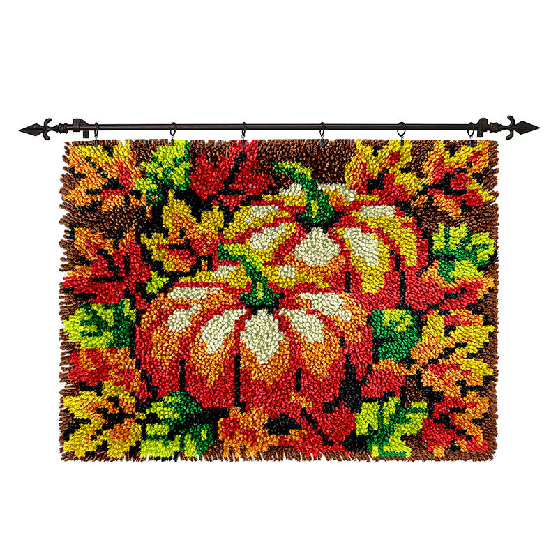Veirousa Fall Harvest Pumpkin Latch Hook Rug Kit
