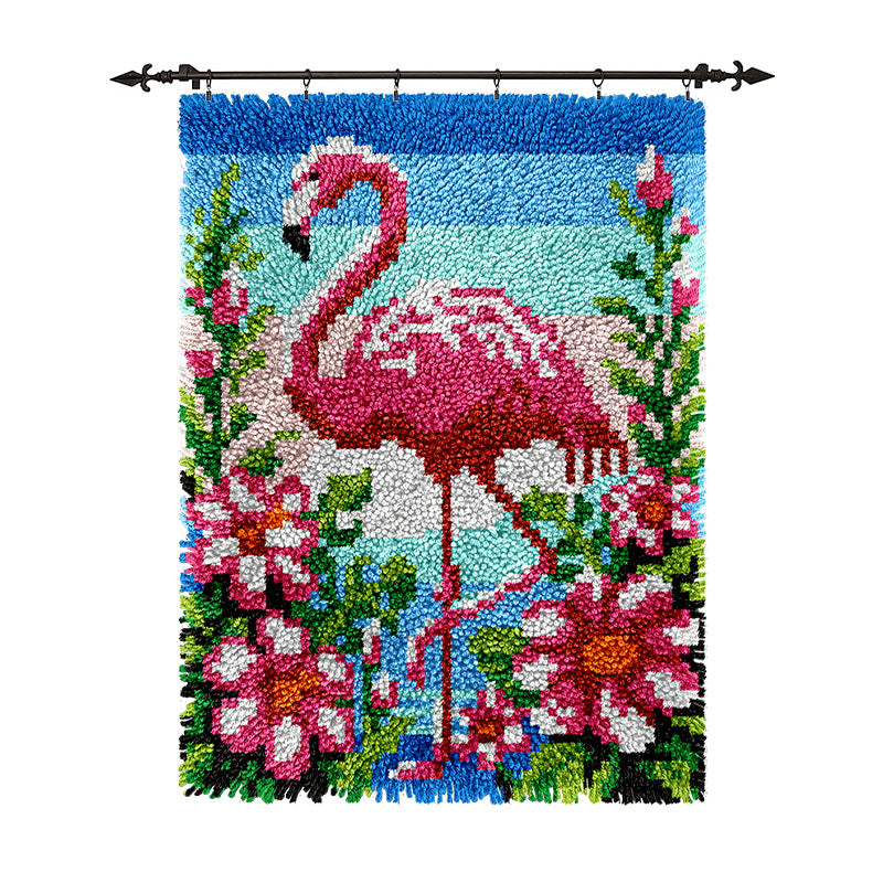 Veirousa Flamingo Latch Hook Rug Kit