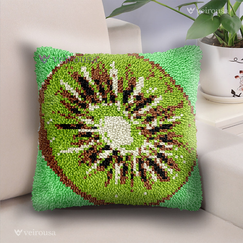 Veirousa Kiwi Latch Hook Pillow Kit