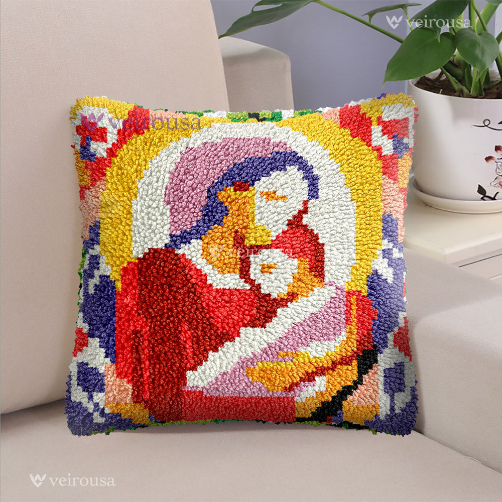 Veirousa Mom's Loving Embrace Latch Hook Pillow Kit