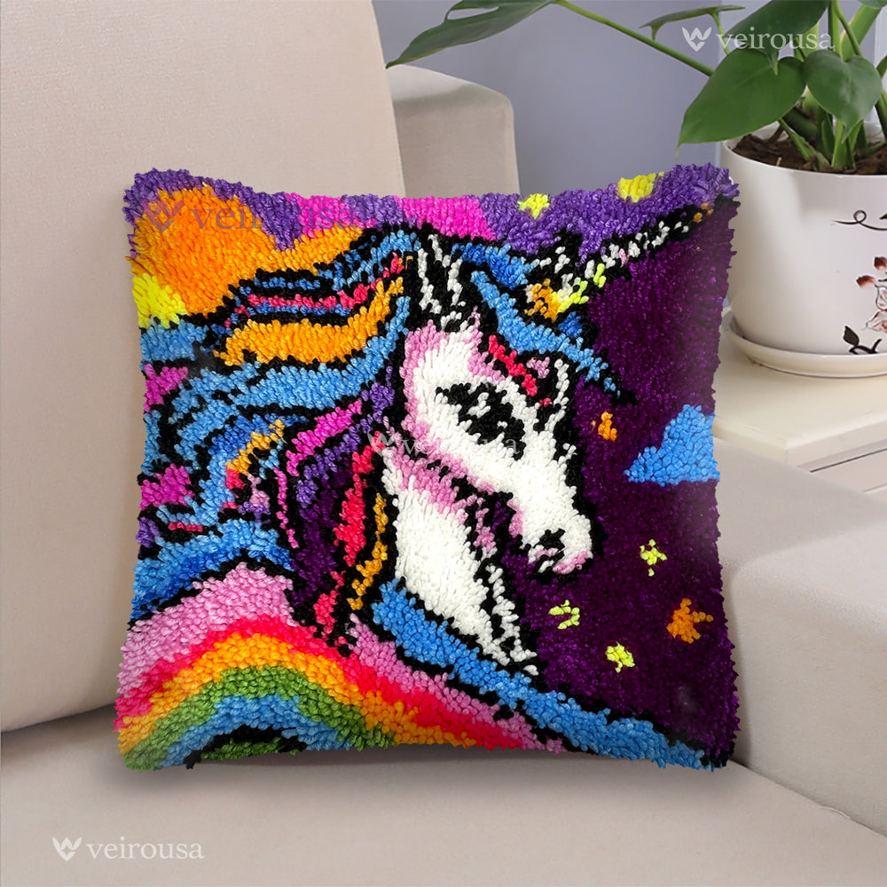 Veirousa Unicorn Prince Latch Hook Pillow Kit