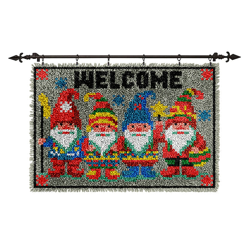 Veirousa Welcome Gnomes Latch Hook Rug Kit